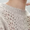 Dazzling lace sweater in cashmere Feather yarn